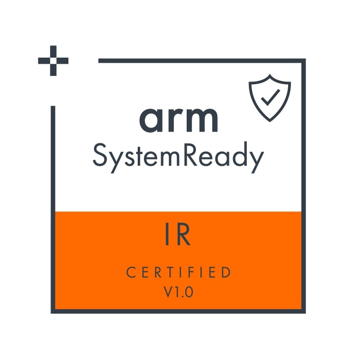 Arm SystemReady IR Certified Stamp with Security Interface Extension Logo